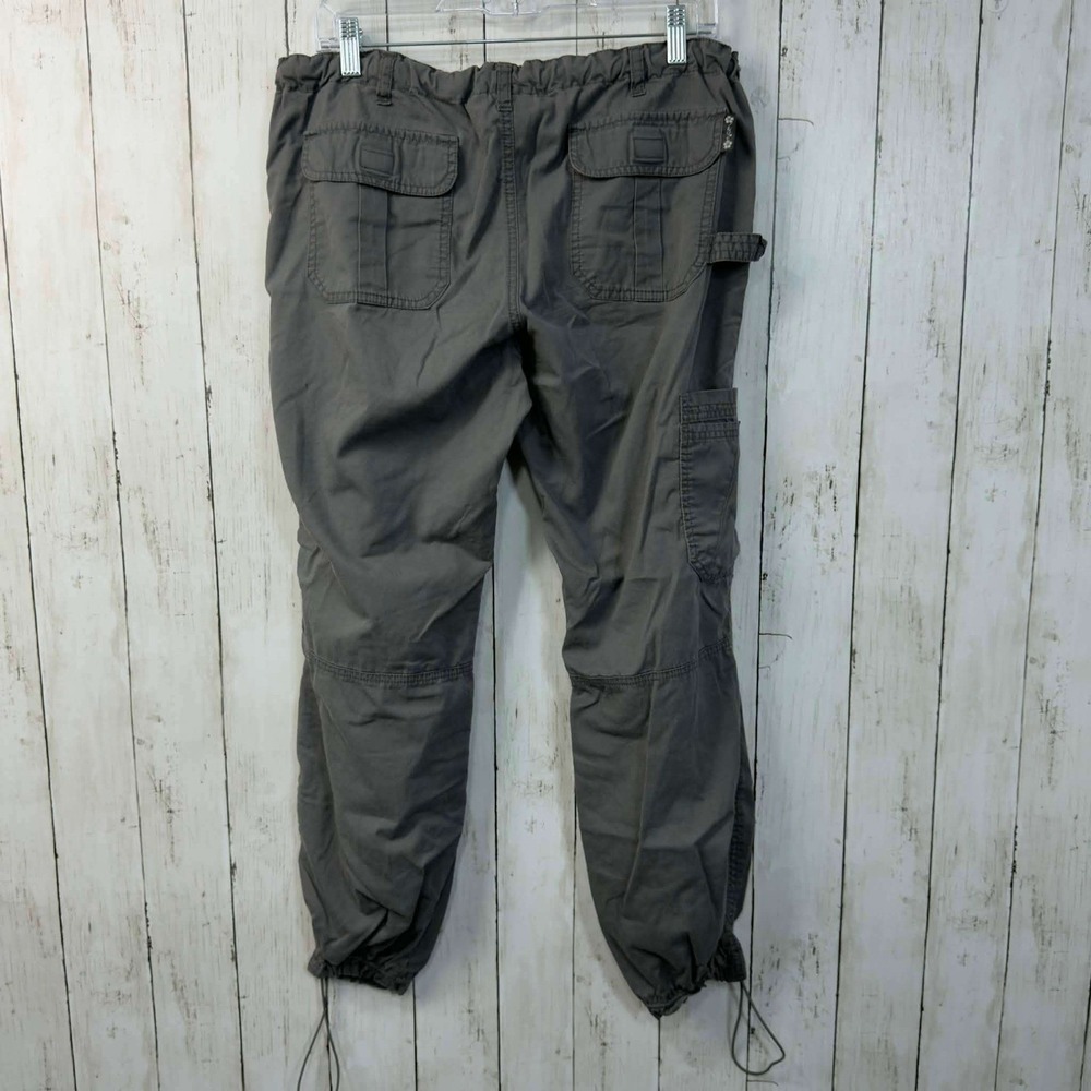 Koy by Kathy Peterson Women's Cargo Pants Gray Drawstring Pockets Size MP - Picture 4 of 6